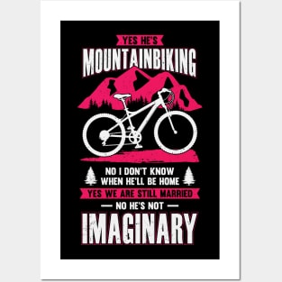 Funny Mountainbiker's Wife Gift Posters and Art